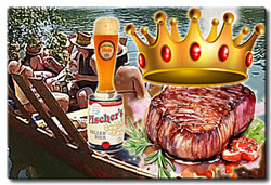 Stocherkahn Tübingen. Schmidt's Stocherkahnfahrten BordGrill King